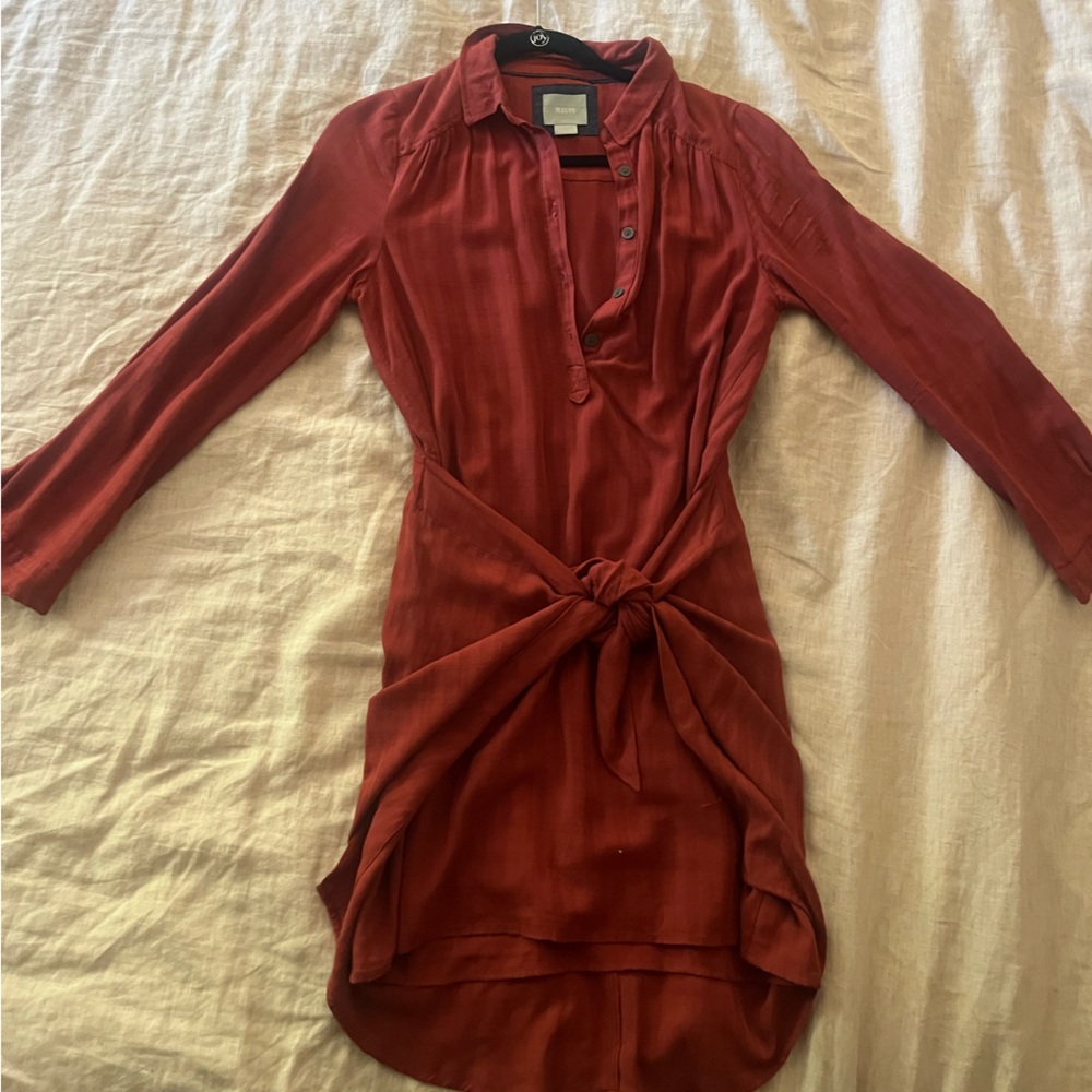 Maeve Bloomsberry dress from Anthropologie. Rust colored. Size 4